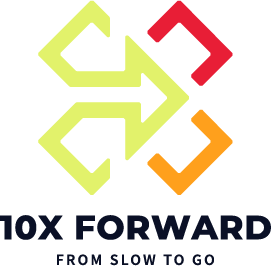 10x Forward logo black text change management